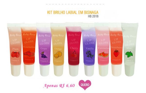 Brilho Labial em bisnaga